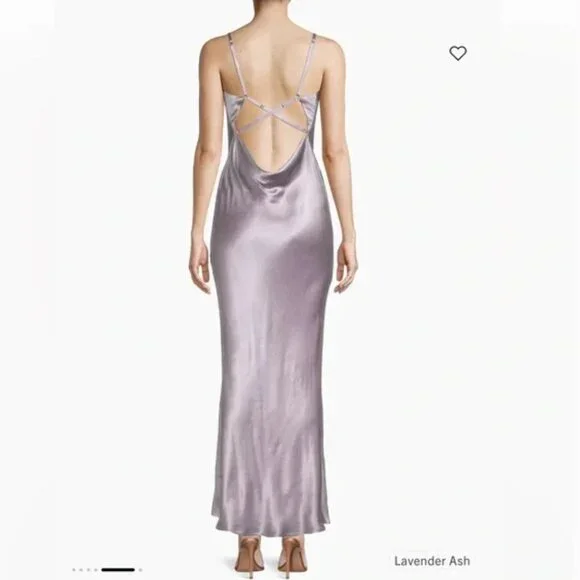 NWT Bec & BridgeMalia satin maxi dress Us2,